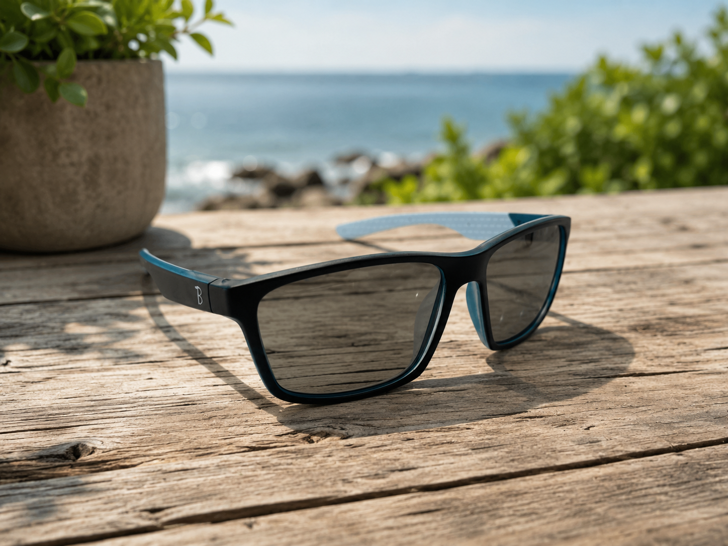 Polarized Sport Sunglasses – Black & Ice Blue Edition